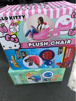 ❤️🔥KIDS PLUSH CHAIR’S!🔥❤️  🔥HELLO KITTY🔥 🔥SPIDER-MAN🔥 🔥STITCH🔥