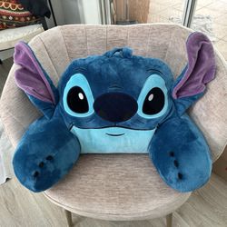 Disney Stitch Backrest Plush Blue Reading Pillow Jumbo Big Ears Kohls Exclusive