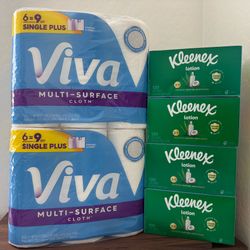 Viva paper towel Kleenex tissue bundle