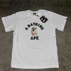 White Bape T-shirt Street wear Size m