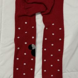 babyGap | Disney Baby Minnie Mouse red sweater tights Sz 4-5 Runs Small