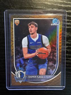 $75 today only 2025/26 Bowman Chrome #BCV-1 Cooper Flagg Reptilian Refractor