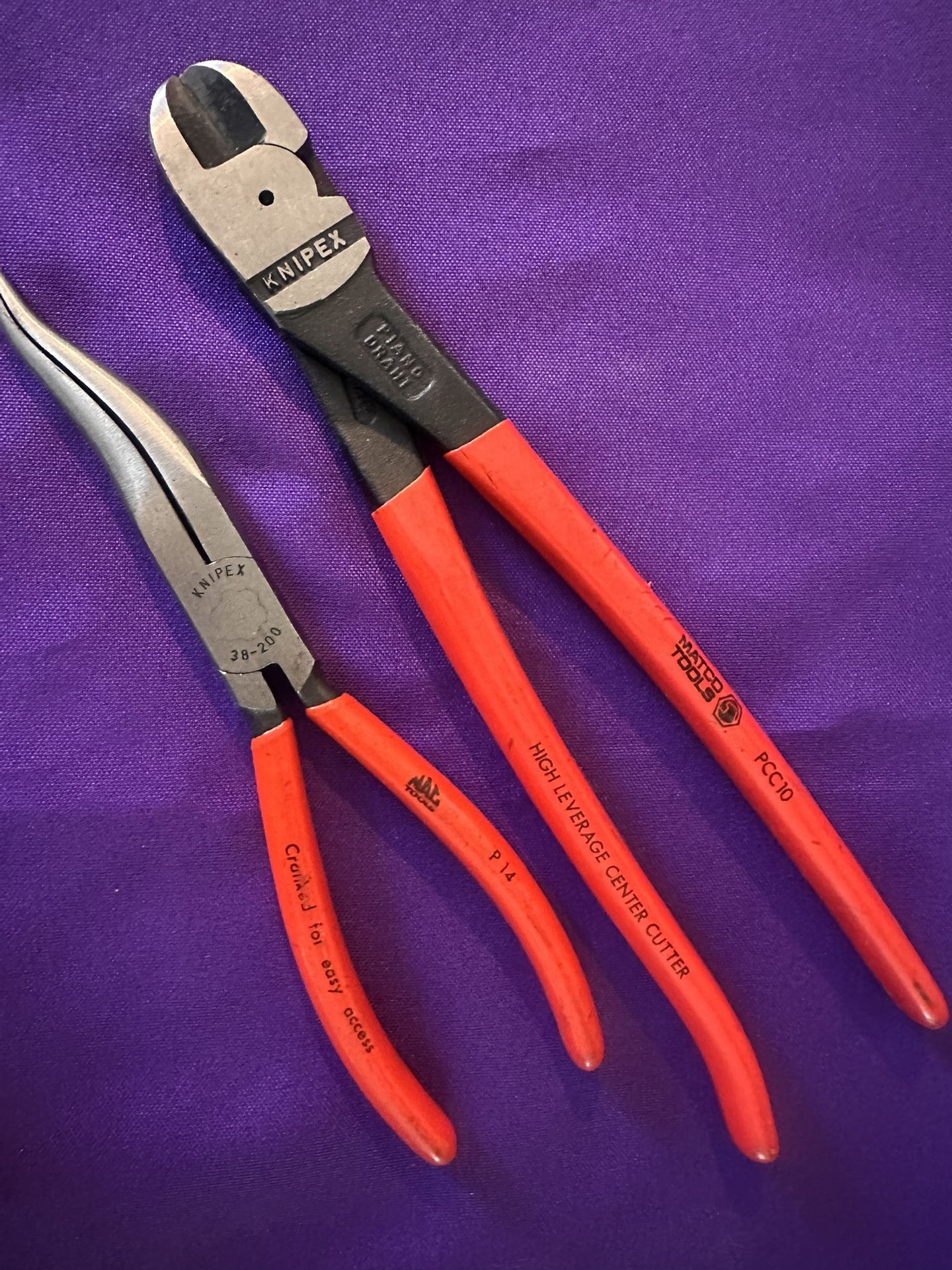 MAC Tools Knipex High Leverage Cutter PCC10 Curved Needle Nose Pliers P14