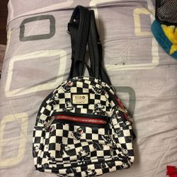 Universal Studios Felix the Cat Loungefly black and white checkered backpack