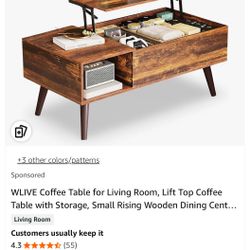 Coffee Table Lift Top Like New