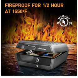 SentrySafe CHW30220 Fireproof Box and Waterproof Box with Key Lock 0.36 Cubic Feet


