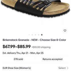 Pre-owned Granada Birkenstock sandals size 7