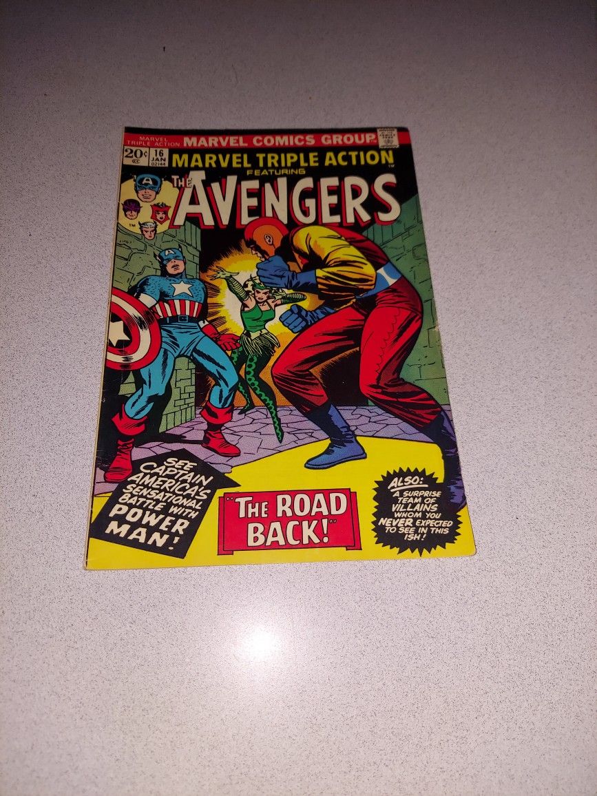 VINTAGE 1973 MARVEL TRIPLE ACTION FEATURING THE AVENGERS # 16 COMIC 