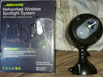 Mr. Beams MBN350 200-Lumens Networked LED Wireless Motion Sensing Spotlight System with NetBright Technology. New In Box (Black)