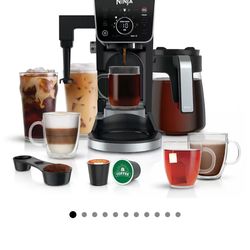 Shark coffee machine + k cup+ water boiler + frother + measuring spoon