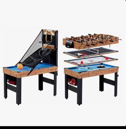 5-in-1 Multi Game Table – Pool, Foosball, Ping Pong, Air Hockey & Basketball