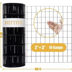 Black PVC Coated Welded Wire Fences, 60 Inches High x 100 Feet Long, 2 Inches x 3 Inches black $100