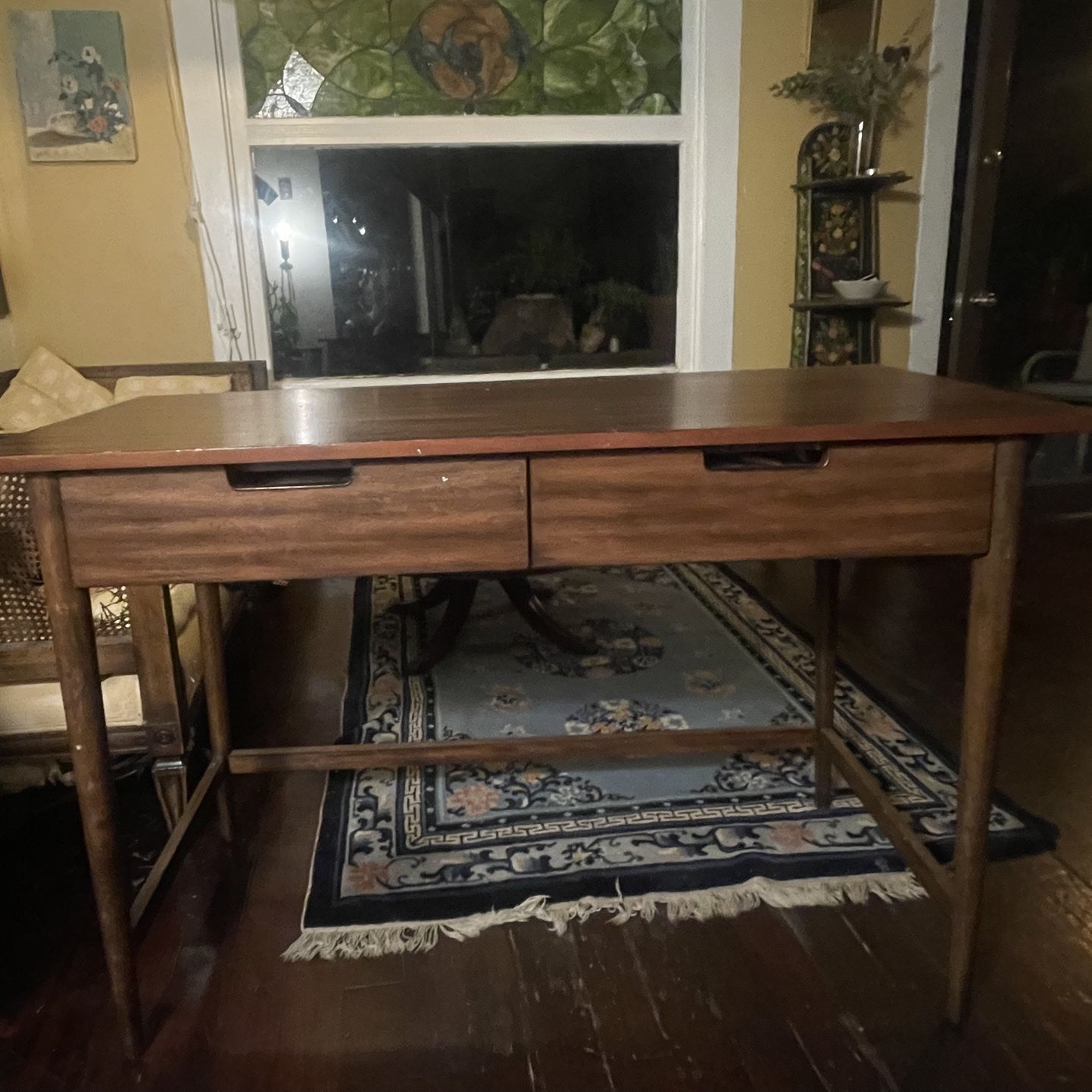 Ellwood “Mid Century Modern” Wood Desk With 2 Drawers