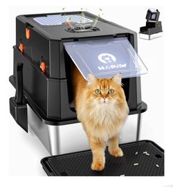 Hapaw Enclosed Cat Litter Box with Ventilation Fan