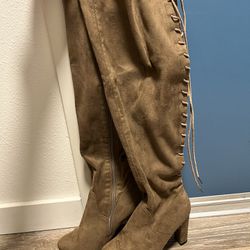 Thigh High Brown Boots 
