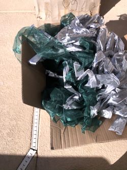 Green and silver fabric Christmas decoration