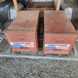 Pair Of Stacking File Cabinets 
