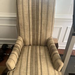 Two High Back Chairs (need Repair)