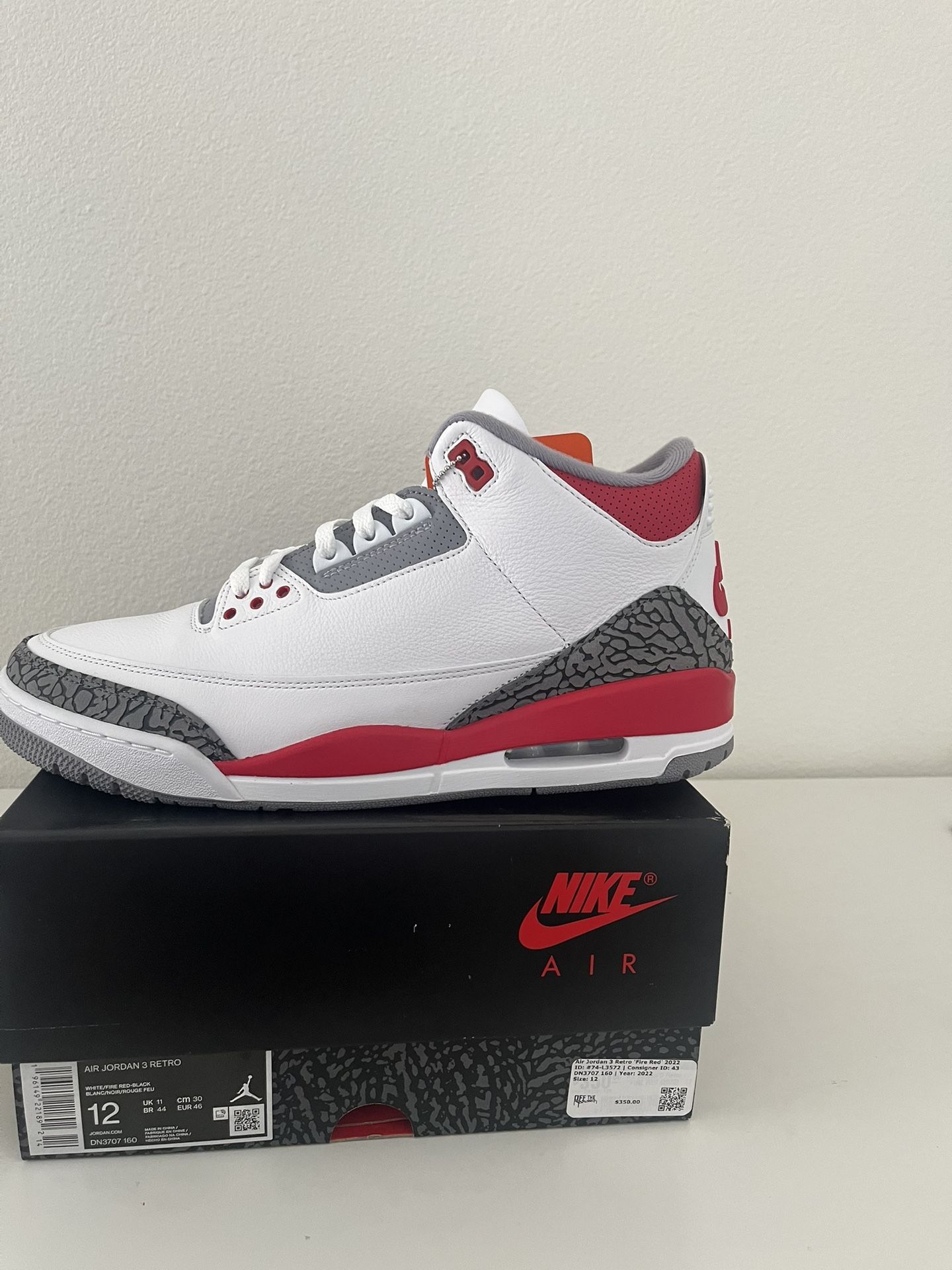 Jordan 3 Fire Red 2022