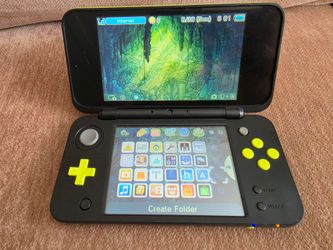 Lime green New nintendo 2DS 3DS XL - 64gb microsd - Charger - CFW