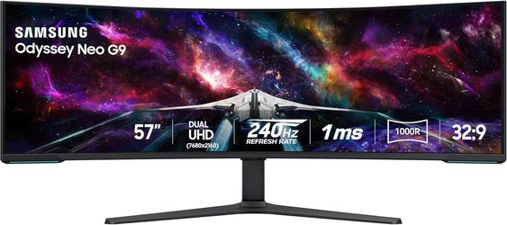Samsung 57" Odyssey Neo G9 (G95NC) Series Dual 4K UHD 1000R Curved Gaming Monitor