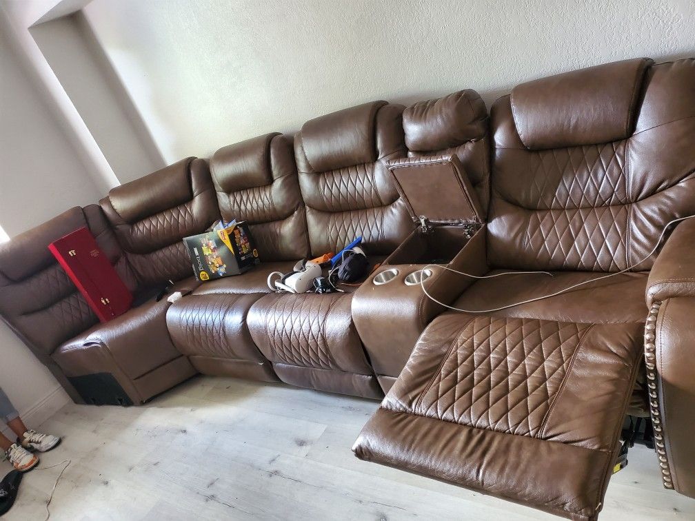 Leather Couch for Sale in Biscayne Park, FL OfferUp
