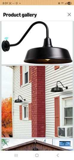 METOJIA Gooseneck Barn-Lights Outdoor Fixture - 24 inch Farm Style Black Large Lighting Farmhouse Exterior Sconce Wall Light for House, Dusk to Dawn S