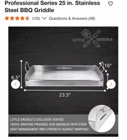 Little Griddle Professional Series Stainless Steel BBQ Griddle