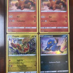 Pokemon SWSH Sword & Shield Black Star Promo Cosmos Holo Lot of 4 HP/Damaged