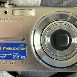 Olympus FE-230 Digital Camera Bundle – 7.1MP, Image Stabilization, Boxed