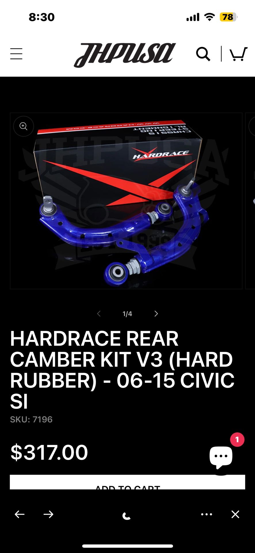 Hardrace Rear Camber Kit 2006-2011 Civic