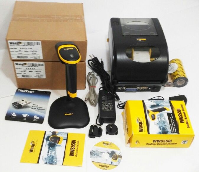 Like New Wasp Thermal Barcode Printer & Hand Barcode Scanner, Etc.