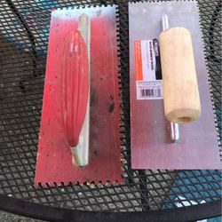 Glue  Thin set Trowel