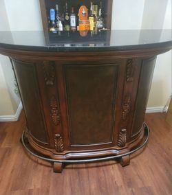 Solid wood MarbleTop Bar