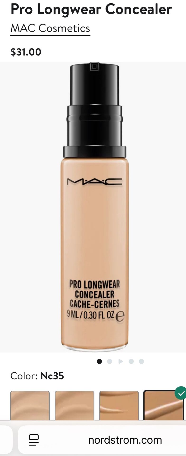 MAC concealer NC35