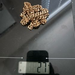 24’’ inch Cuban 10k Yellow Gold 7mm