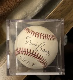 Ernie Banks Autographed Baseball 