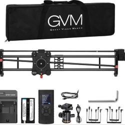 GVM Great Video Maker Camera Motorized Slider,48"/120CM,Automatic Round Trip,Time Lapse,Panoramic Shooting,Video Capture,Slider Smooth and Stable