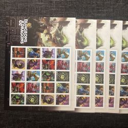 5- Sheets Dungeons & Dragons Forever Postage Stamps 