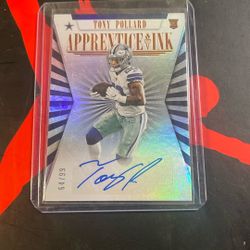 Tony Pollard Rookie Auto Numbered 64/99