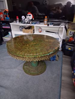 100% Handmade decorative Mayan calender table...