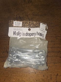 14 Slip In Drapery Hooks