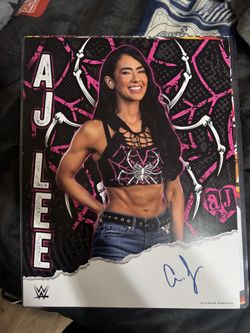 wwe aj lee sign poster
