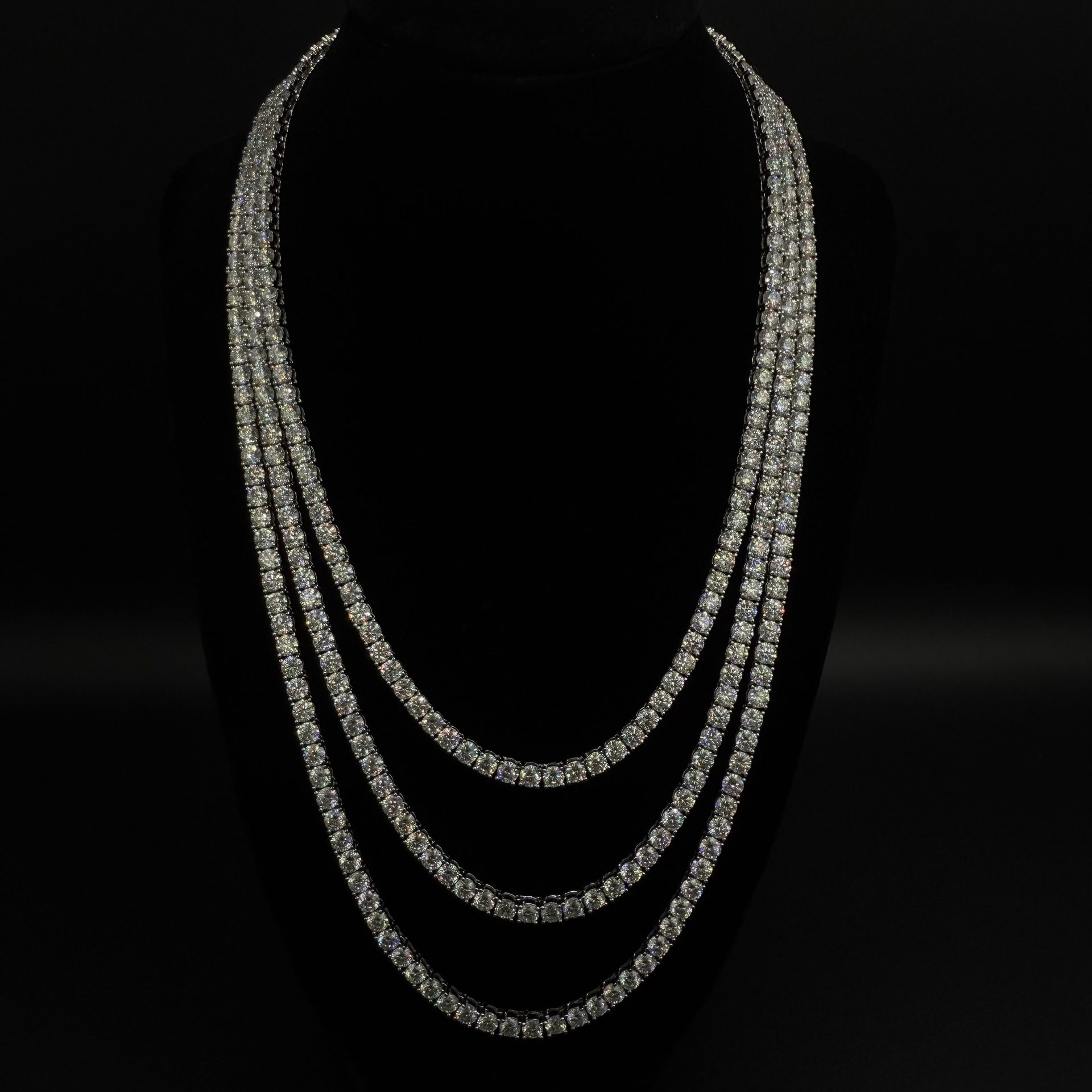 Premium VVS Diamond Moissanite Tennis Necklace brand new 4mm
