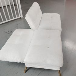 Free White Sherpa Futon