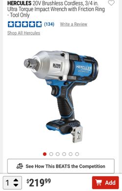 Herculy Ultra Torque Impact Wrench 20V