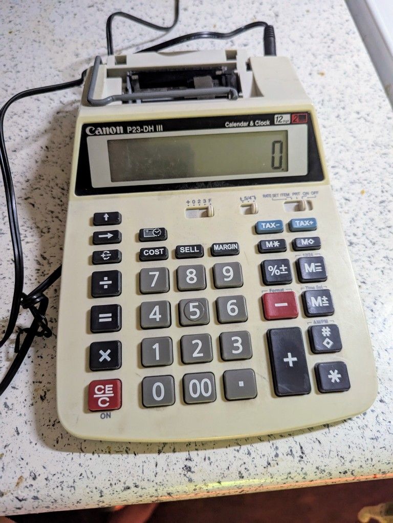 Canon P23-DH III Desktop Printing Calculator with Power Adapter