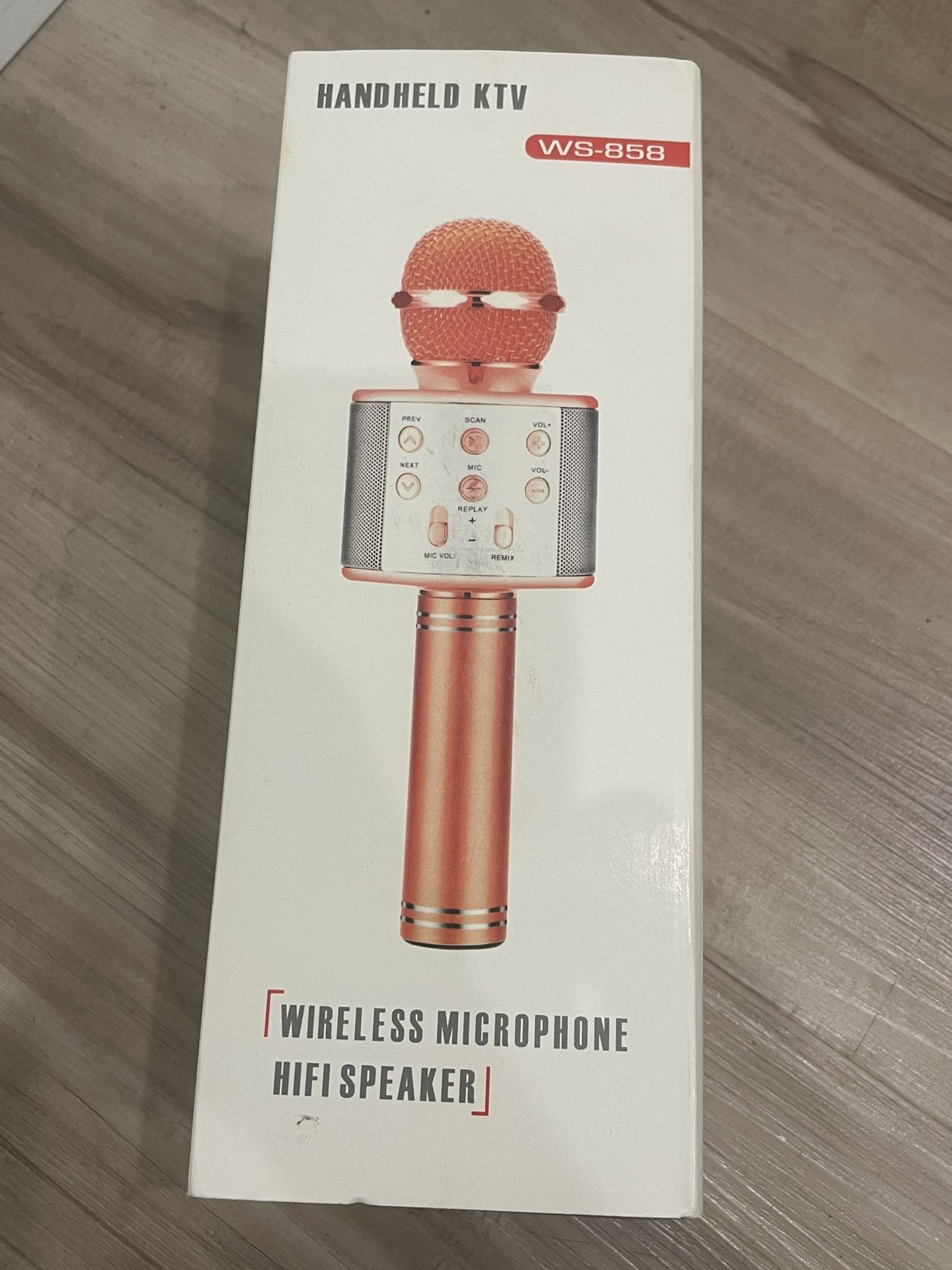 Kids Wireless Bluetooth karaoke Microphone - Rose Gold