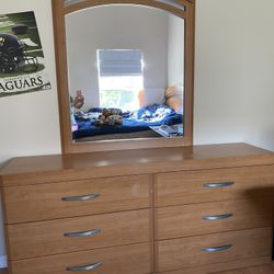 Queen Headboard Dresser Mirror