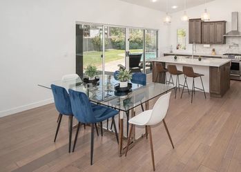 Glass table and chairs
